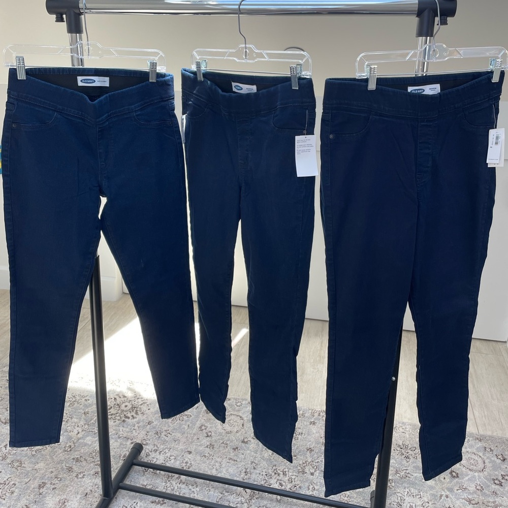 3 Pairs of Old Navy Rockstar Pull-On Jeggings Jean Leggings
